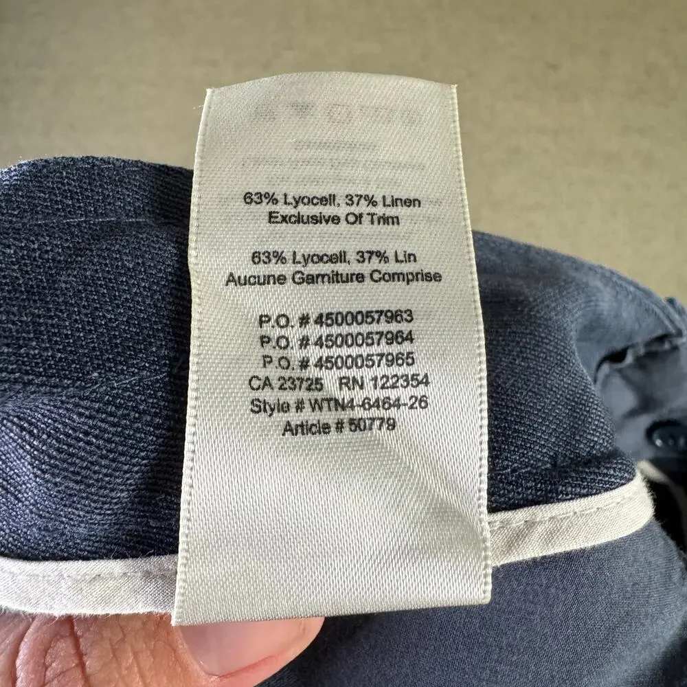 Wilfred Allant Linen Cropped Navy Pants US Women's 00